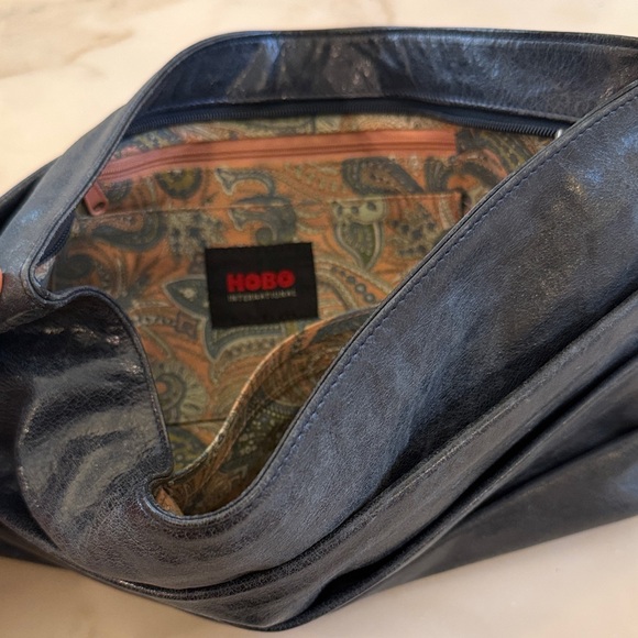 HOBO Handbags - HOBO Slate Distressed Leather Clutch